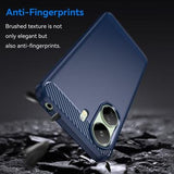 Xiaomi Poco C65/Redmi 13C Børstet TPU Cover - Karbonfiber - Blå