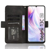 Xiaomi Poco M6/Redmi 13R Pung Cover med Kortholder - Sort