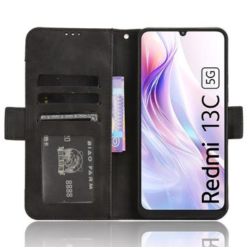 Xiaomi Poco M6/Redmi 13R Pung Cover med Kortholder - Sort