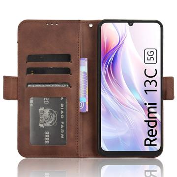 Xiaomi Poco M6/Redmi 13R Pung Cover med Kortholder - Brun