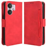 Xiaomi Poco M6/Redmi 13R Pung Cover med Kortholder - Rød