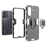 Xiaomi Poco C65/Redmi 13C Hybrid Cover med Ring Holder - Sort
