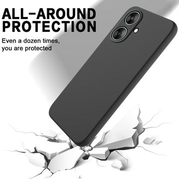 Xiaomi Poco M6/Redmi 13R Liquid Silikone Cover med Strop - Sort