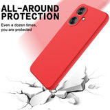 Xiaomi Poco M6/Redmi 13R Liquid Silikone Cover med Strop - Rød