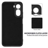 Xiaomi Poco C81 Pro Flydende silikone cover med håndrem - Sort