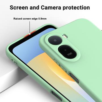 Xiaomi Poco C81 Pro Flydende silikone cover med håndrem - Grøn