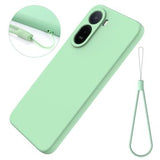 Xiaomi Poco C81 Pro Flydende silikone cover med håndrem - Grøn