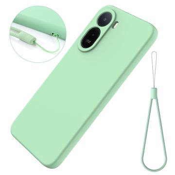 Xiaomi Poco C81 Pro Flydende silikone cover med håndrem - Grøn