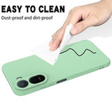 Xiaomi Poco C81 Pro Flydende silikone cover med håndrem - Grøn