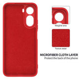 Xiaomi Poco C81 Pro Flydende silikone cover med håndrem - Rød