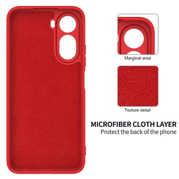 Xiaomi Poco C81 Pro Flydende silikone cover med håndrem - Rød