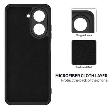 Xiaomi Poco C81x Flydende silikone cover med håndrem - Sort