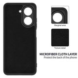 Xiaomi Poco C81x Flydende silikone cover med håndrem - Sort