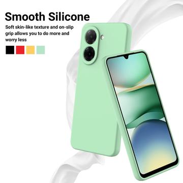 Xiaomi Poco C81x Flydende silikone cover med håndrem - Grøn