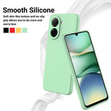 Xiaomi Poco C81x Flydende silikone cover med håndrem - Grøn