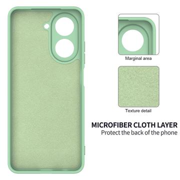 Xiaomi Poco C81x Flydende silikone cover med håndrem - Grøn