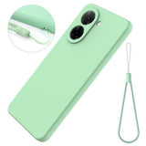 Xiaomi Poco C81x Flydende silikone cover med håndrem - Grøn