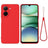 Xiaomi Poco C81x Flydende silikone cover med håndrem - Rød