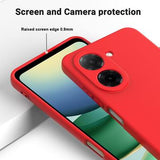 Xiaomi Poco C81x Flydende silikone cover med håndrem - Rød