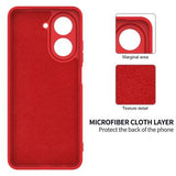 Xiaomi Poco C81x Flydende silikone cover med håndrem - Rød