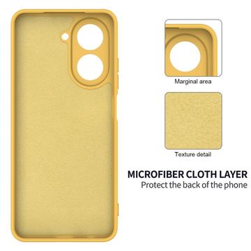 Xiaomi Poco C81x Flydende silikone cover med håndrem - Gul