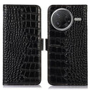 Xiaomi Poco F7 Pro Crocodile Series Læderpung med RFID - Sort