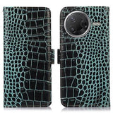 Xiaomi Poco F7 Pro Crocodile Series Læderpung med RFID - Grøn