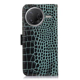 Xiaomi Poco F7 Pro Crocodile Series Læderpung med RFID - Grøn