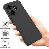 Xiaomi Poco M6 Plus Liquid Silikone Cover med Strop - Sort
