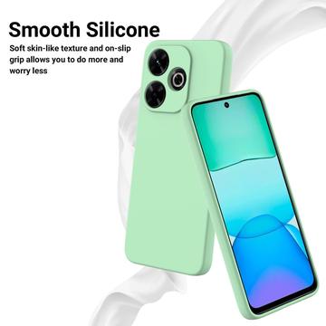 Xiaomi Poco M6 Plus Liquid Silikone Cover med Strop - Grøn