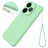 Xiaomi Poco M6 Plus Liquid Silikone Cover med Strop - Grøn