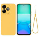 Xiaomi Poco M6 Plus Liquid Silikone Cover med Strop - Gul