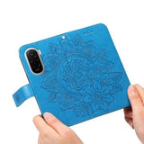 Xiaomi Poco M7 4G Mandala Series Etui med Pung - Blå