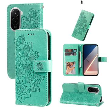 Xiaomi Poco M7 4G Mandala Series Etui med Pung - Grøn