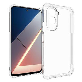 Xiaomi Poco M7 Plus/M7 4G Stødsikkert Silikone Cover - Gennemsigtig