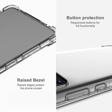 Xiaomi Poco M7 Pro 5G Imak Faldsikkert TPU Cover - Gennemsigtig Sort