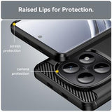 Xiaomi Poco M8/Redmi Note 15 5G Børstet TPU Cover - Karbonfiber - Sort