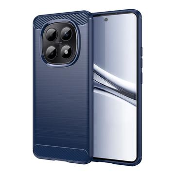 Xiaomi Poco M8/Redmi Note 15 5G Børstet TPU Cover - Karbonfiber - blå