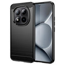 Xiaomi Poco M8 Pro/Redmi Note 15 Pro+ 5G Børstet TPU Cover - Karbonfiber - Sort