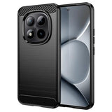 Xiaomi Poco M8 Pro/Redmi Note 15 Pro+ 5G Børstet TPU Cover - Karbonfiber - Sort