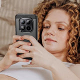 Xiaomi Poco M8 Pro/Redmi Note 15 Pro+ 5G Børstet TPU Cover - Karbonfiber - Sort