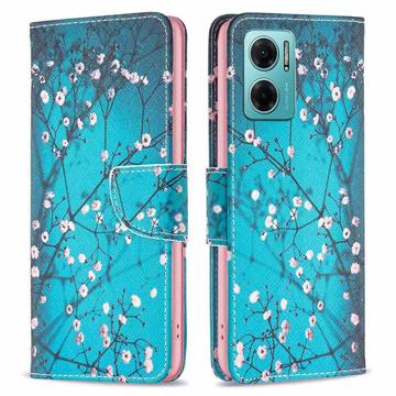 Wonder Series Xiaomi Redmi 10 5G/Note 11E Pung - Hvide Blomster