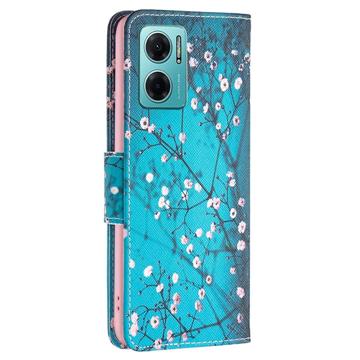 Wonder Series Xiaomi Redmi 10 5G/Note 11E Pung - Hvide Blomster