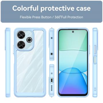 Xiaomi Redmi Note 13R/Redmi 13/Poco M6 4G Anti-Shock Hybrid Cover - Blå