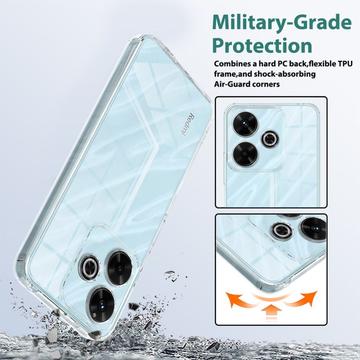 Xiaomi Redmi 13/Poco M6 4G Ridsefast Hybrid Cover - Gennemsigtig