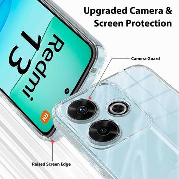 Xiaomi Redmi 13/Poco M6 4G Ridsefast Hybrid Cover - Gennemsigtig
