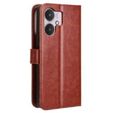 Xiaomi Redmi 13C 5G/Poco M6 Pung Cover med Magnetisk Lukning - Brun