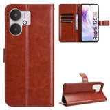 Xiaomi Redmi 13C 5G/Poco M6 Pung Cover med Magnetisk Lukning - Brun