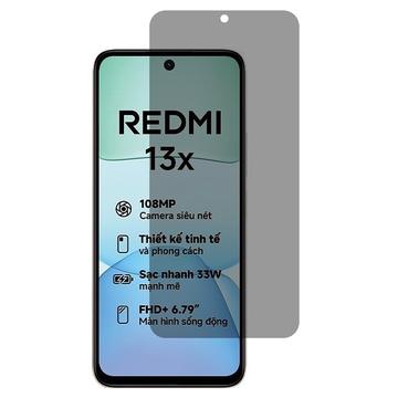 Xiaomi Redmi 13x Privacy Skærmbeskyttelse Hærdet Glas - 9H