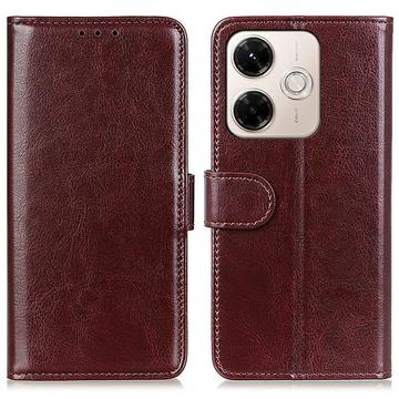 Xiaomi Redmi 13x Pung Etui med Stativ - Brun